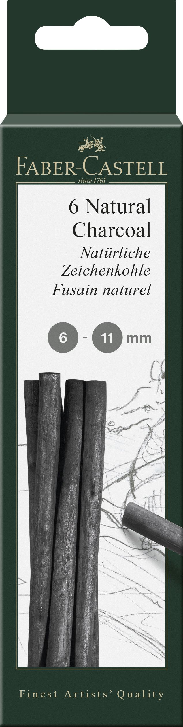 CUTIE 6 BUC CARBUNE NATURAL PITT MONOCHROME 6-11MM FABER-CASTELL CUTIE 6 BUC CARBUNE NATURAL PITT MONOCHROME 6-11MM FABER-CASTELL